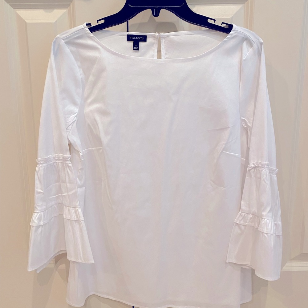Talbots white blouse. Excellent condition, never worn.